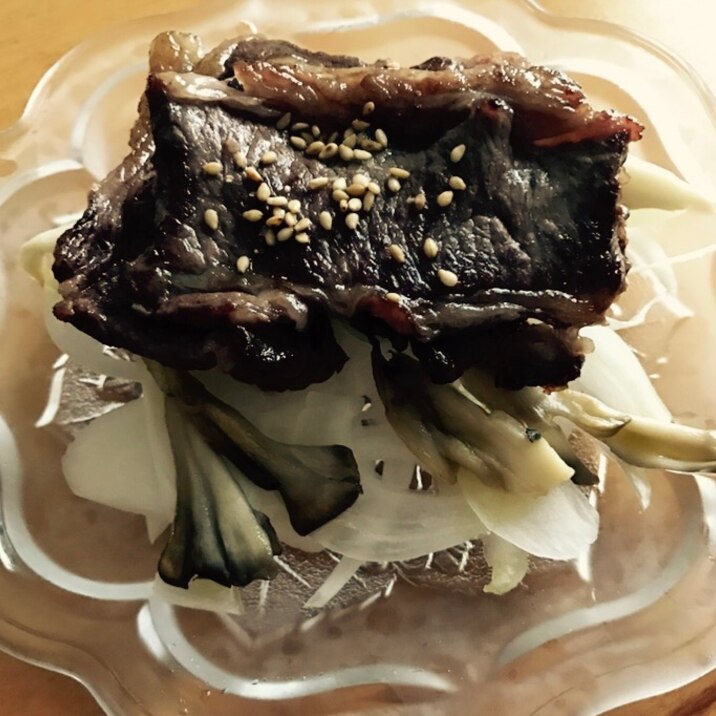 舞茸と牛肉の炒めサラダ